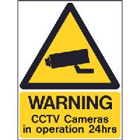 CCTV Warning Signs in 3mm Rigid Plastic Coated Board